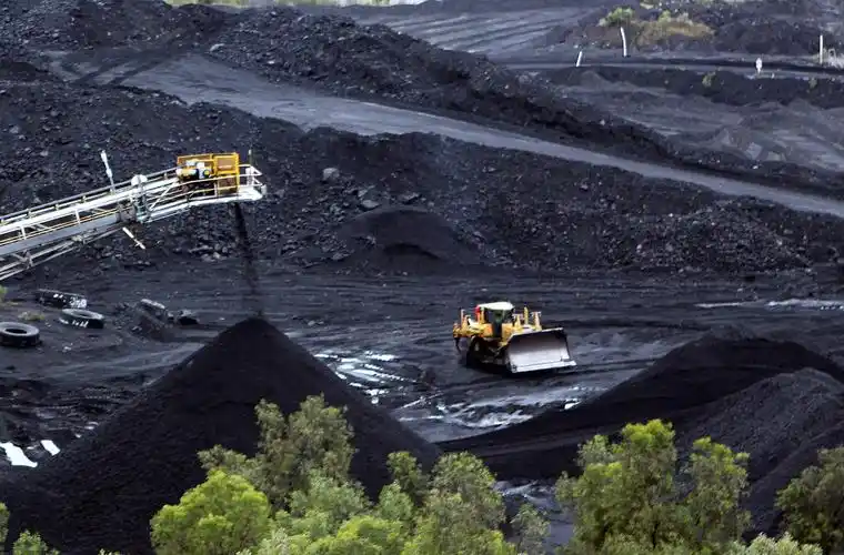 A comprehensive view of a modern mining farm, showcasing numerous mining machines in operation