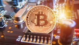 A large-scale mining farm with rows of mining rigs, highlighting the scale of energy consumption and heat generation.